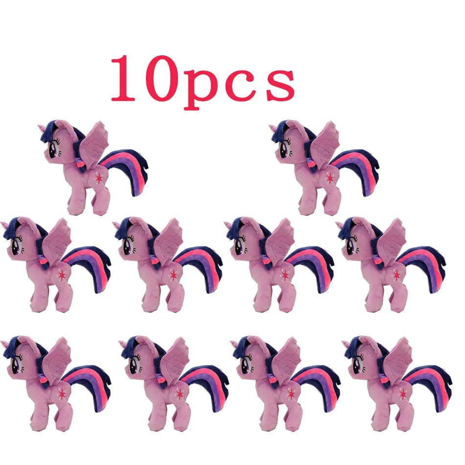 2026HotNew My Little Pony Plush Toys Twilight Sparkle Pinkie Pie Rarity Fluttershy Applejack Rainbow Dash Stuffed Doll Xmas Gift