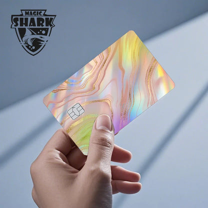 Maigc Shark Gold Dollar Money Cartoon Meme Reflective Sticker Film Cover for Debit Bank Credit Card Small Large Chip
