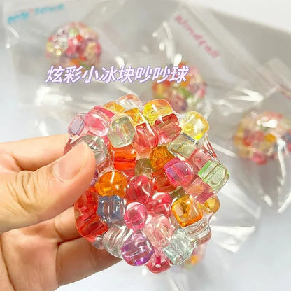 1PC Squishy Balls Ice Beads Stress Relief Toy Super Soft Sensory Fidget Toys for Kids Adults Anxiety Relaxation Squeeze Gift