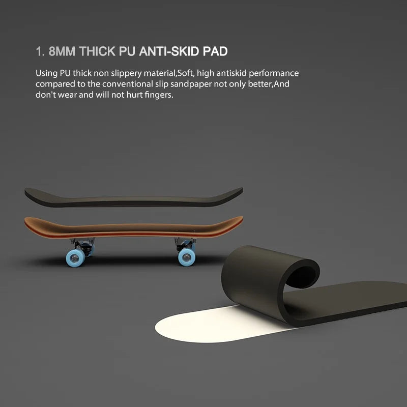 Professional Finger Skateboard Five-Layer Maple Wood Bearing Alloy Wheel Fingertip Skateboard Venue Swingable Toy