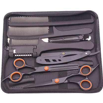 Hairdressing Scissors Black-Gold Hair Scissors Professional 6" JP Stainless Thinning Shears Haircut Scissors Barber Shop C1001