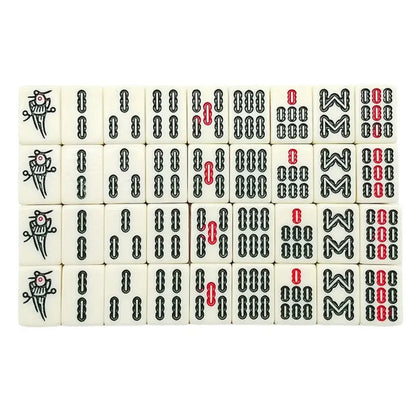 Chinese Mahjong Game Set 144 White Engraved Mini Tiles For Family Gathering For Chinese Style Game Play Family Leisure Time