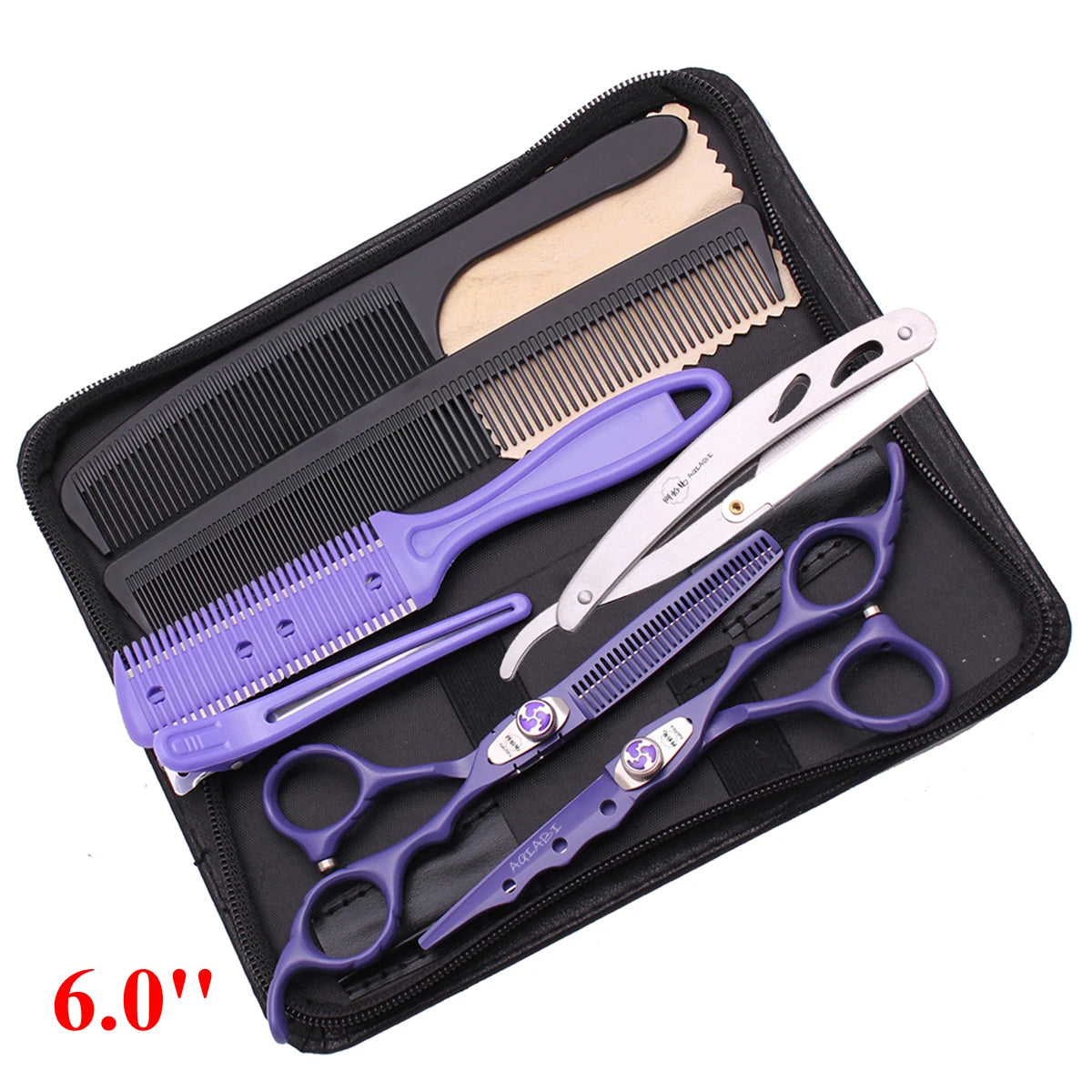 6'' Professional Hair Scissors Cutting Shears Thinning Hairdressing Haircut Salon Barber Home Japanese Steel Dropshipping A1019