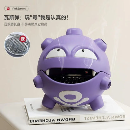 Cartoon Pokemon Weezing Mosquito Coil Tray Anime Indoor Incense Holders Bedroom Figures Desktop Car Decoration Storage Toys Gift