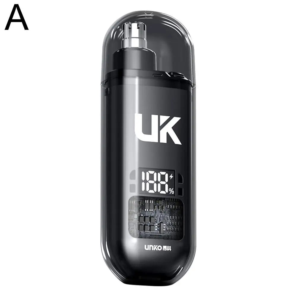 Smart Digital Display Nose Hair Trimmer for Men USB Rechargeable Painless Ear Nose Hair Clipper IPX5 Waterproof Grooming Kit