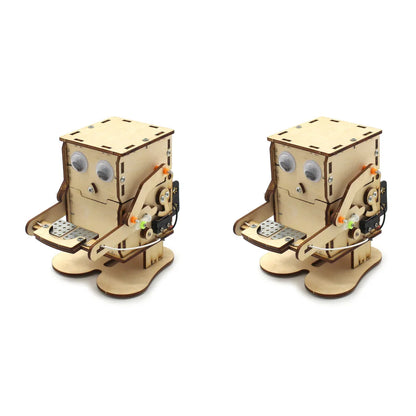 Robot Eating Coin Wood DIY Model Teaching Learning Stem Project Kit for Kid Science Experiment Education Toy Wooden Assemble Kit