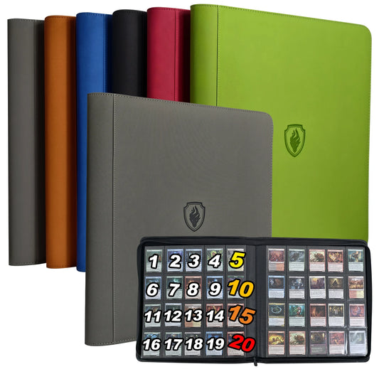 1280+ Cards 20 Pocket Card Binder Collector Card Album - Pages Compatible for Game Cards, Sports Cards and other cards