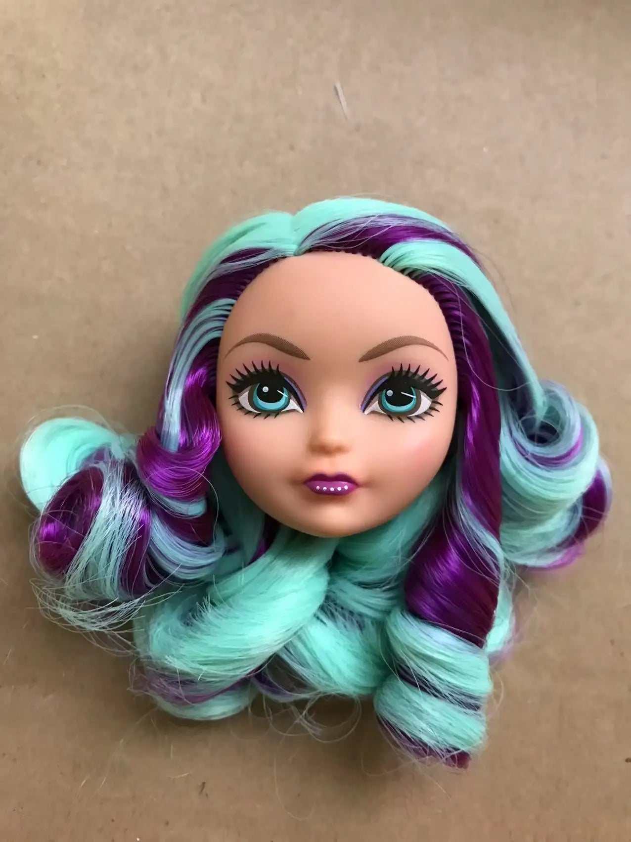 Glasses Eyes With Real Eyelashes Doll Heads Colorful Soft Doll Parts White Skin Doll Accessories Girl Gift Toys Figures