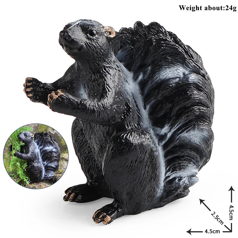 Oenux Forest Wild Animals Badger Brock Tapirus indicus Beaver Anteater Action Figures Model PVC Collection Education Kid Toy