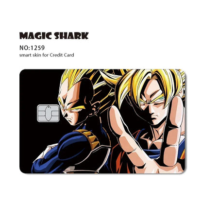 100% New Anime Goku Vegeta Super Saiyan 3M Front Film Skin Sticker Cover for Debit Credit Card