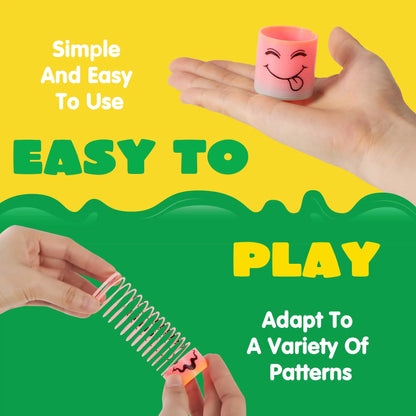 Joyfy 30 Pcs Mini Spring Toys Party Favors Plastic Coil Rainbow Fidget Toy for Birthday Goodie Bag Stuffers Pinata Fillers