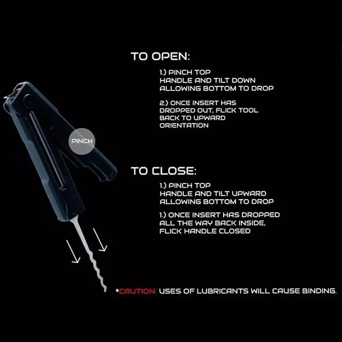 Multi-Tool Quick Flip Gravity Pick Lock Opener Stainless Steel Durable Lock Keys Multifunctional Convenient Lock Opener