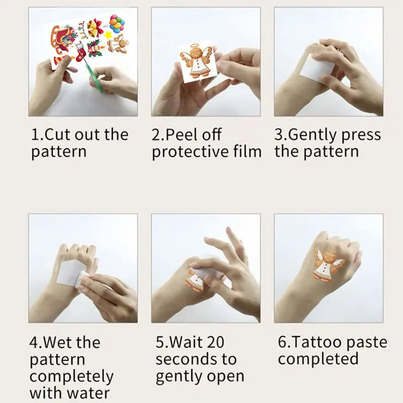 Cartoon 20PCS Cute Gabby Dollhouse Cats Tattoo Stickers Kawaii Anime party Waterproof Tattoos Sticker Pack Gift Toy