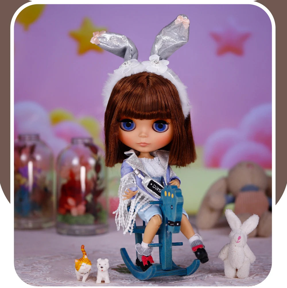 ICY DBS Blyth Doll Tan Skin Matte Face With Eyebrows Special Price 1/6 BJD JOINT body Neo Christmas Gift Anime