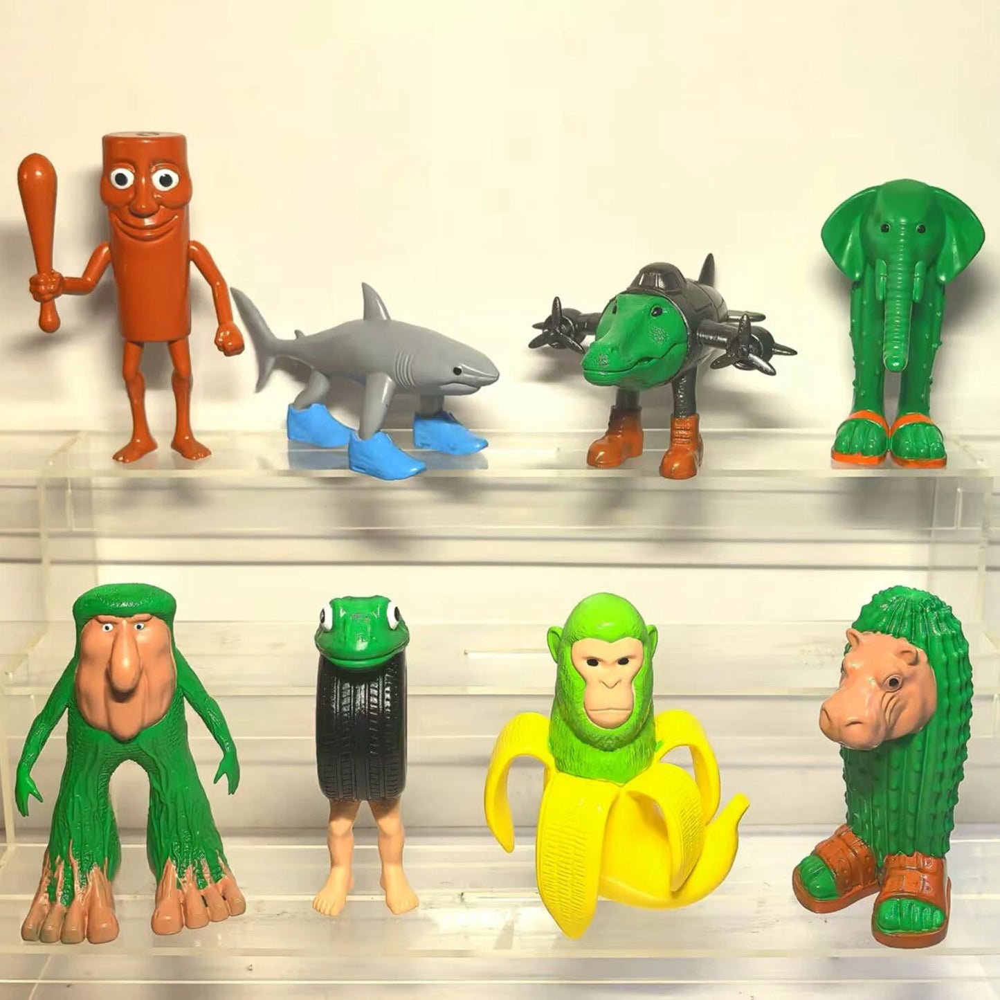 6-18pcs tung sahur figure cartoon toy tralalero tralala bombardment crocodile shimpanzini bananini figures model decoration doll