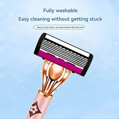 6-layer Blade Women Manually Change The Head To Shave Shaving Knife Shaver Armpit Retreat Private Part Hair Removal Artifact