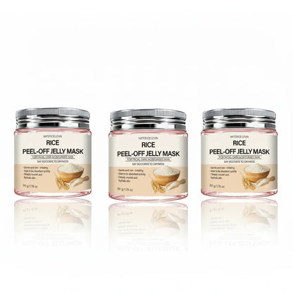 Rice Peel-Off Jelly Mask Deep Hydration Nourishment. Gentle Quick Absorb. Say Goodbye Dryness. Watericelevin 50g.