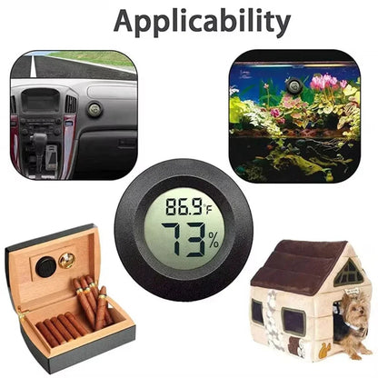 6-10pcs Round Electronic Thermometer Hygrometer Indoor Digital LCD Hygrometer Temperature Humidity Meter Household Merchandises