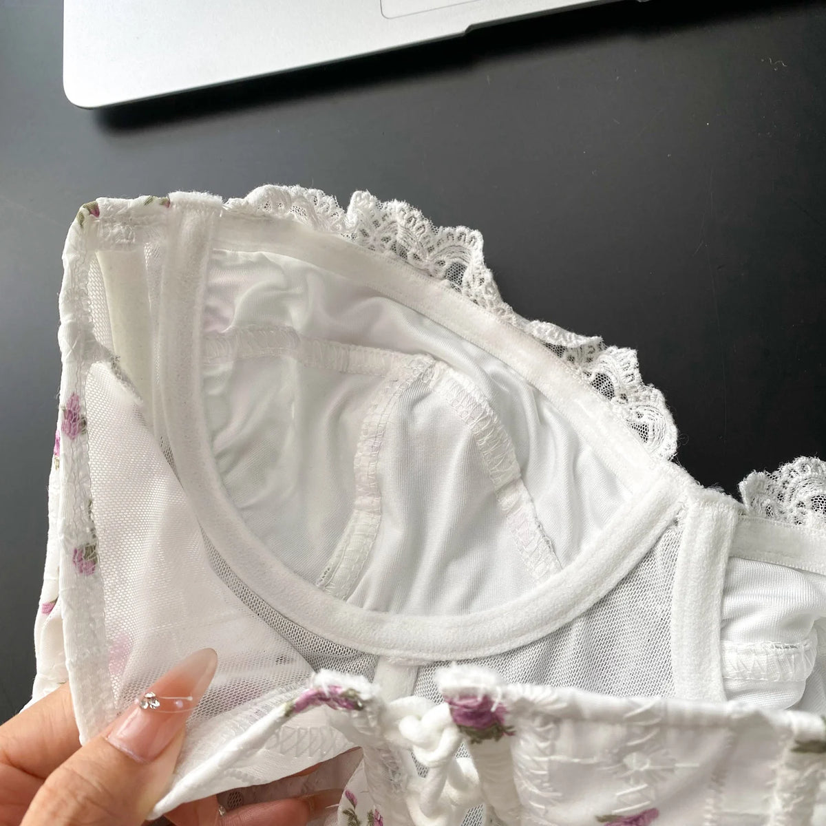 Embroidered Cutout Corset Crop Top
