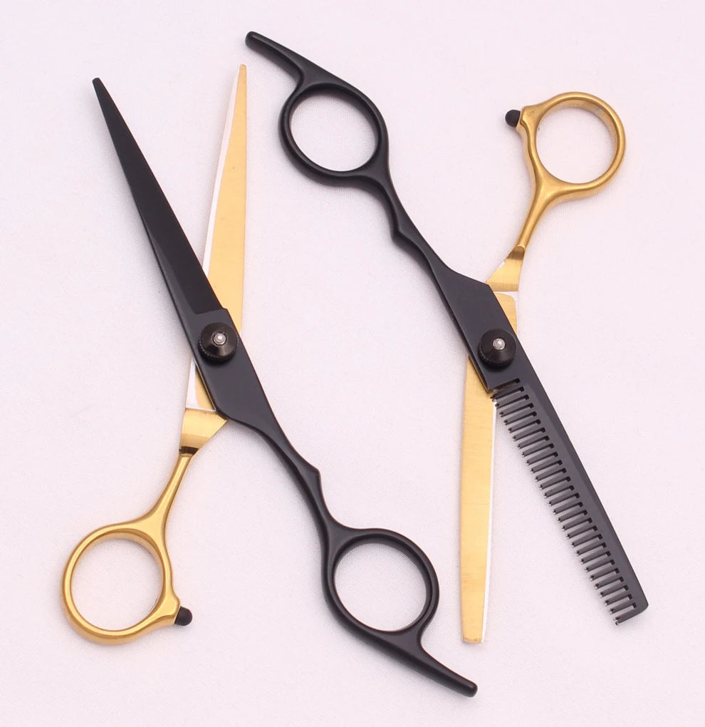 6'' Hair Scissors Professional Cutting Shears Thinning Hairdressing Razors Com Set Salon Barber & Home Japan Steel Dropshipping
