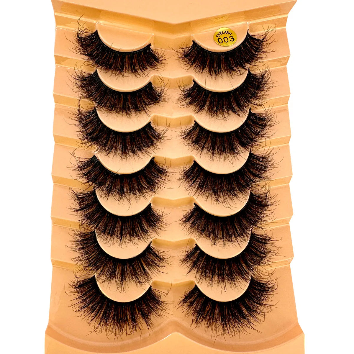 New 7 pairs of thick, 3D simulation mink fur fake eyelashesshort, dramatic fake eyelashes  wholesale full line fake eyelash make
