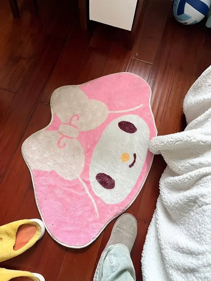 Kawaii My Melody Carpet Kawaii Home Soft Fur Rugs Girls Bedroom Living Room Floor Mat Doormat Decoration Cartoon Gift For Girl