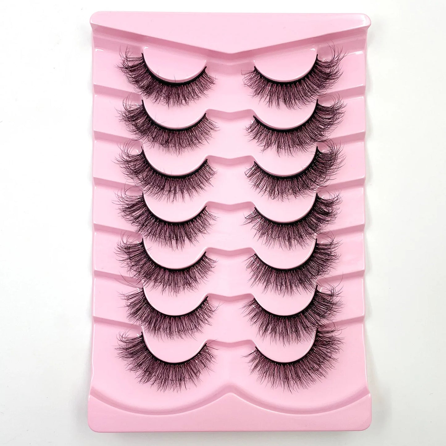New 7 pairs of thick, 3D simulation mink fur fake eyelashesshort, dramatic fake eyelashes  wholesale full line fake eyelash make