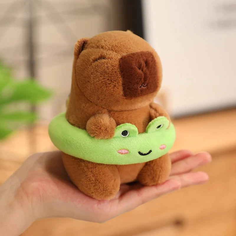Capybara Plush Toy Pendant Keychain Capibara Cosplay Pokemon Pikachu Disney Stitch Sanrio Kuromi Plushies Stuffed Bag Decor Gift