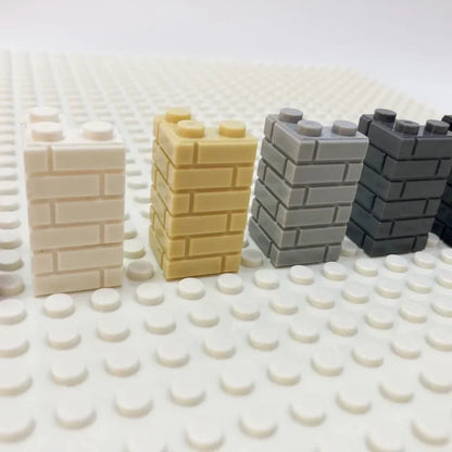 100/120Pcs MOC Building Block Simulation City Wall Brick Building Block Model Building Accessories Castle Construction Toys
