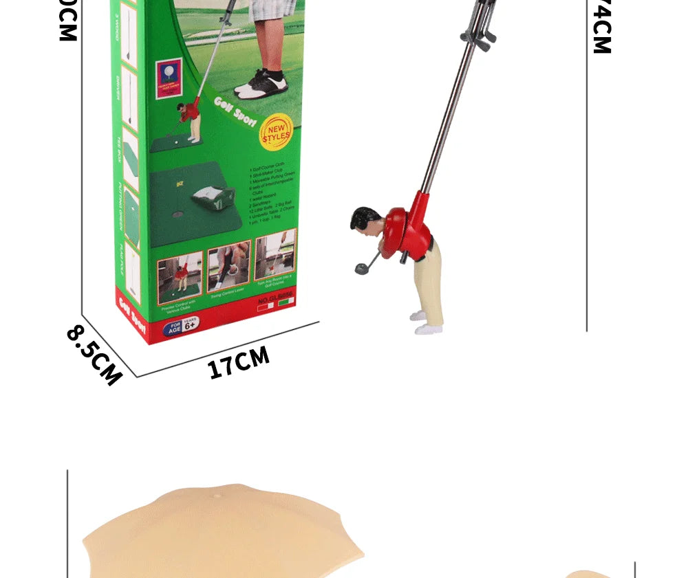 Children's Golf Club Mini Doll Set Toy Indoor And Outdoor Portable Parent-child Interactive Party Game Birthday Gift