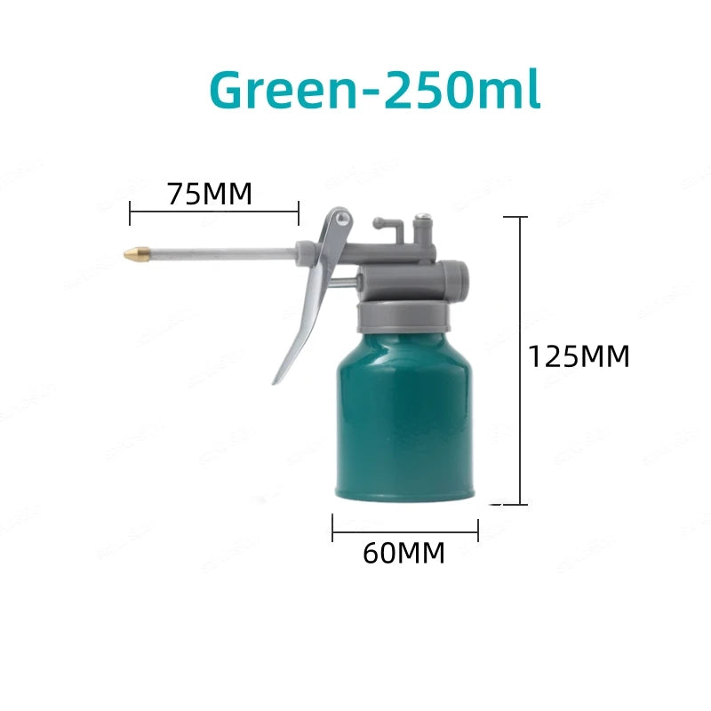 250ml Oil Can Spout Thumb Pump Oiler Oil Can Pot Lubrication Oil High Pressure Nozzle Pump Oiler Grease for Car Repair Tools