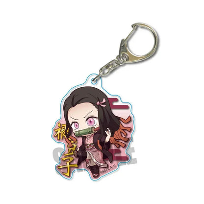 5pcs Demon Slayer Pendant Kimetsu No Yaiba Blade of Ghost Keychain Acrylic Bag Pendant Car Key Chain Gift Accessories gift