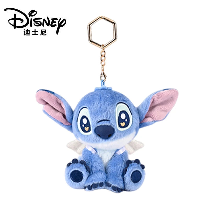 Genuine Disney Stitch Lotso Plush Toys Keychain Pendant Accessories Cute Cartoon Stuffed Doll Key Ring Toys Key Chain Gift