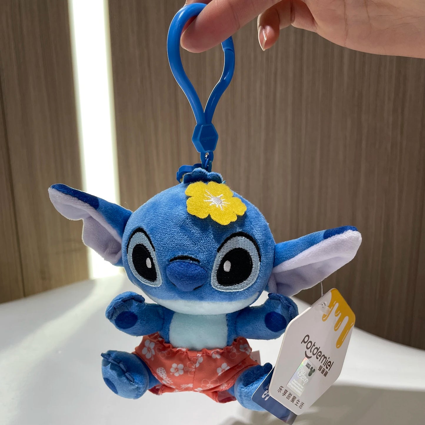 Genuine Disney Stitch Lotso Plush Toys Keychain Pendant Accessories Cute Cartoon Stuffed Doll Key Ring Toys Key Chain Gift