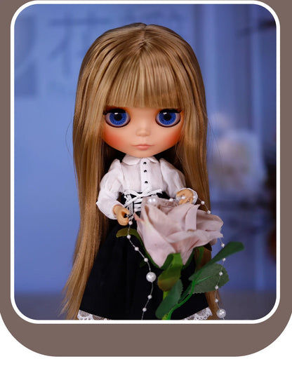 ICY DBS Blyth Doll Tan Skin Matte Face With Eyebrows Special Price 1/6 BJD JOINT body Neo Christmas Gift Anime