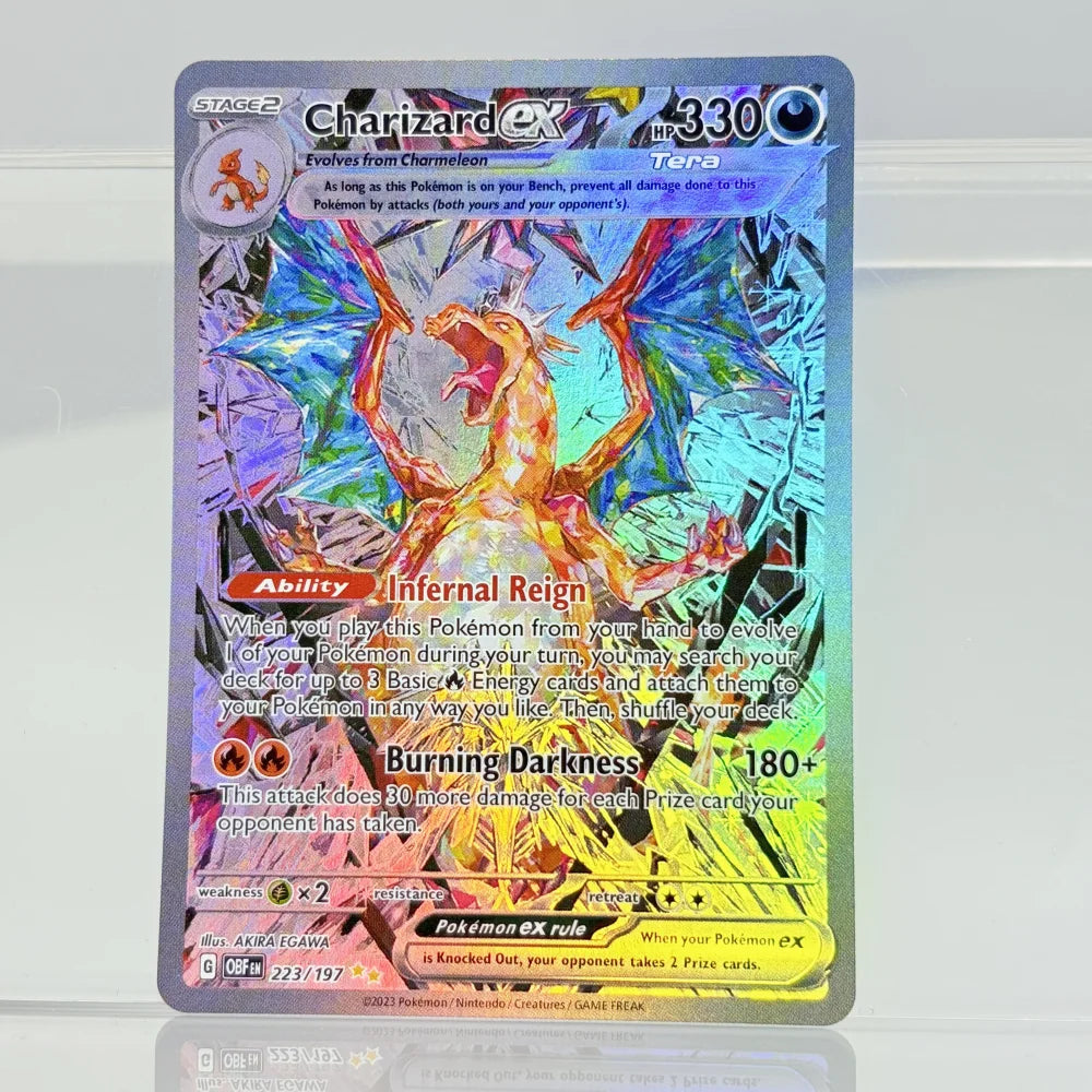 Holographic Game Trading Collection PTCG Proxy Cards Charizard Pikachu Mew EX Singl PKM Foil Cards PROXY Card