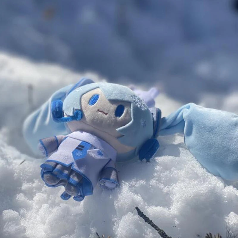 15cm Hatsune Miku Snow Series Plush Doll Kawaii Q Version Plushies Backpacks Toys Action Figures Keychain Bag Pendant Toy Gift