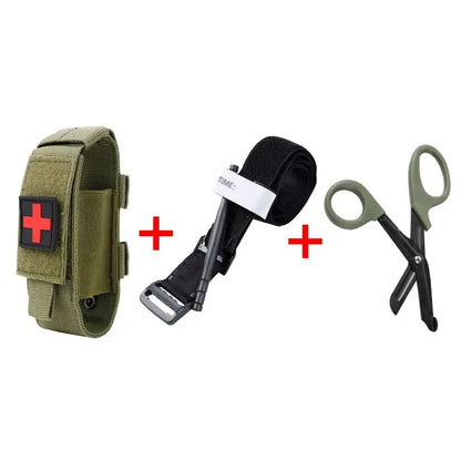 Tourniquet Outdoor Survival Combat Tourniquet Rotary Medical Emergency Strap Outdoor Camping Explore Scissors Pack Set
