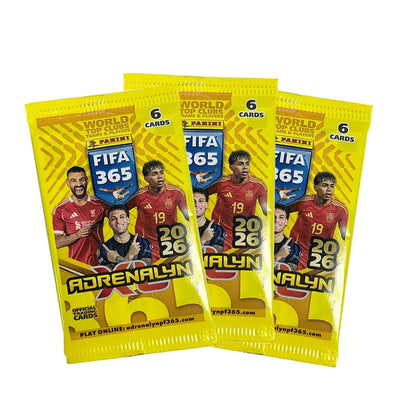 PANINI 2026 6PCS/SET 365 Soccer trading cards Messi Zinane Ronaldo Bellingham Haaland De Bruyne Autographed Collectible Card