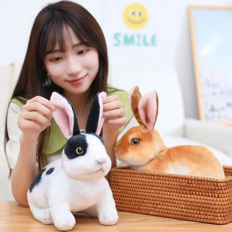Huge Mini Simulated Animal Dog Rabbit Toys Cute Animal Soft Simulation Doll Easter Birthday Gift Kids Toy Bedroom Decor