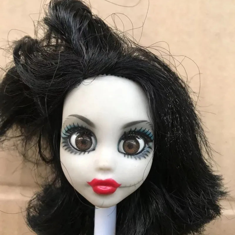 Glasses Eyes With Real Eyelashes Doll Heads Colorful Soft Doll Parts White Skin Doll Accessories Girl Gift Toys Figures