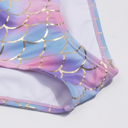 Fishscale Bandage Girls Kids Swimsuit 2026 Shell Shape Embroidery Children Girls One Piece Swimwear Beach Wear Monokini