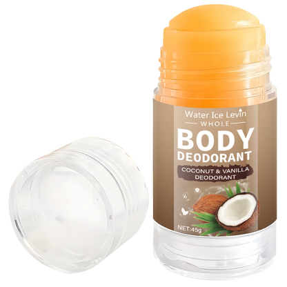 Coconut Body Deodorant Stick, Suitable for Both Men and Women, Moisturizing and Non-Frictional, Suitable for the Whole Body and Intimate Areas, a Travel Essential, for Daily Use | Natural Deodorant