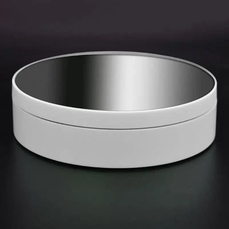 3 Speeds Electric Rotating Display Stand Mirror 360 Degree Turntable Jewelry Holder Battery/USB Power for Photography Shooting