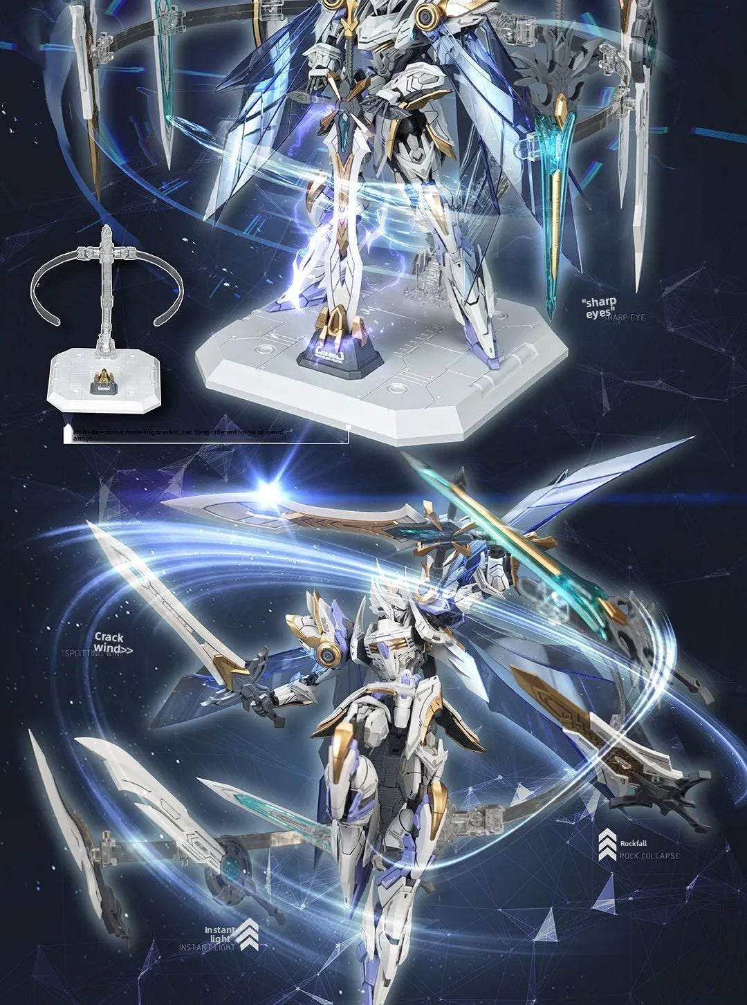 SNAA Knights of The Round Table Percival Tristan Achilles Lancelot Model Kit Collectible Action Figure with Dual Armor Modes