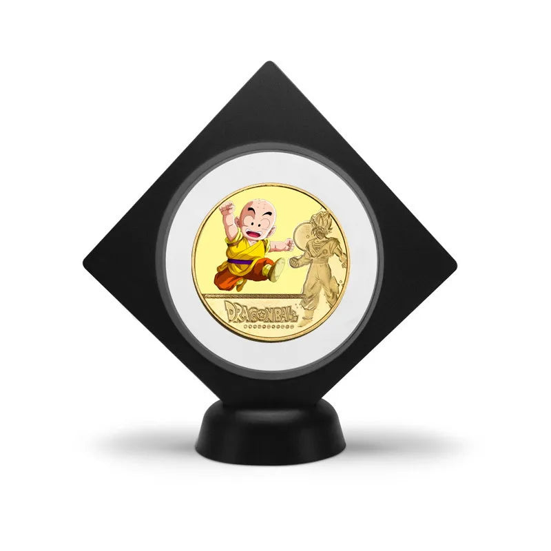 Dragon Ball Gold Plated Gold Coin Son Goku Vegeta Commemorative Coins Children Classic Anime Peripherals Collection Toy Souvenir