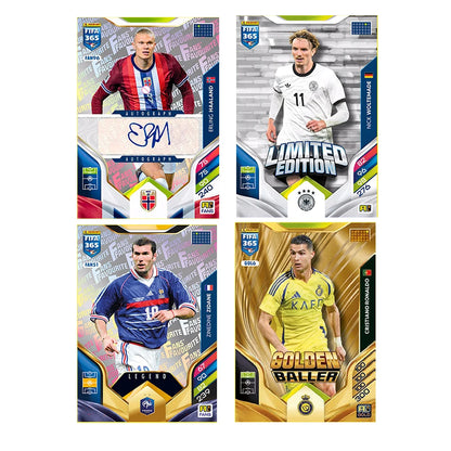 PANINI 2026 6PCS/SET 365 Soccer trading cards Messi Zinane Ronaldo Bellingham Haaland De Bruyne Autographed Collectible Card