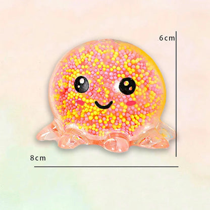 1-6PC Glowing Light Squid Vent Ball Squeeze Decompressions Toy Bubble Octopus Ball Stress Relief Toy Birthday Gift For Kids
