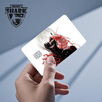 Magic Shark Cartoon Rabbit Warrior Flower Anime Chocolate PVC Sticker Film Skin Cover for Debit Credit Card