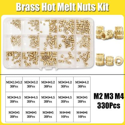 Hot Melt Brass Heat Insert Nut Iron Tip M2 M2.5 M3 M4 M5 M6 Embedded Heating Knurled Brass Inserts Nuts 3D Printer Case Notebook